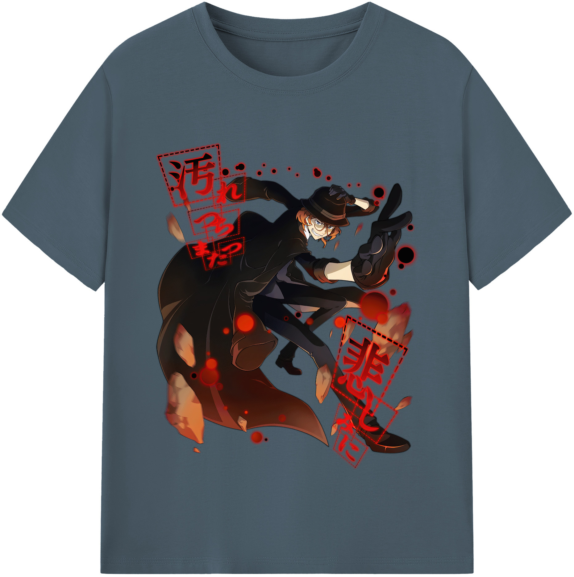 （画像用） 文豪ストレイドッグス Bungo Stray Dogs 綿100％半袖Tシャツ（フロントプリント）